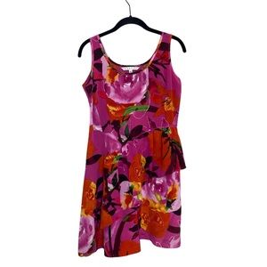 Trina Turk Dress, floral‎ silk, size 6
